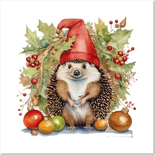 Christmas hedgeho Posters and Art